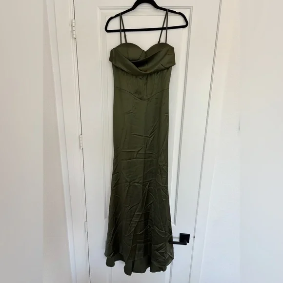 Olive Green Dress - Picture 1 of 11